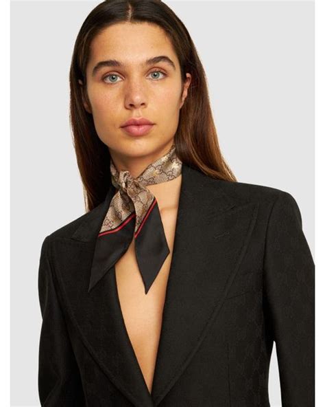 gucci bees silk neck bow